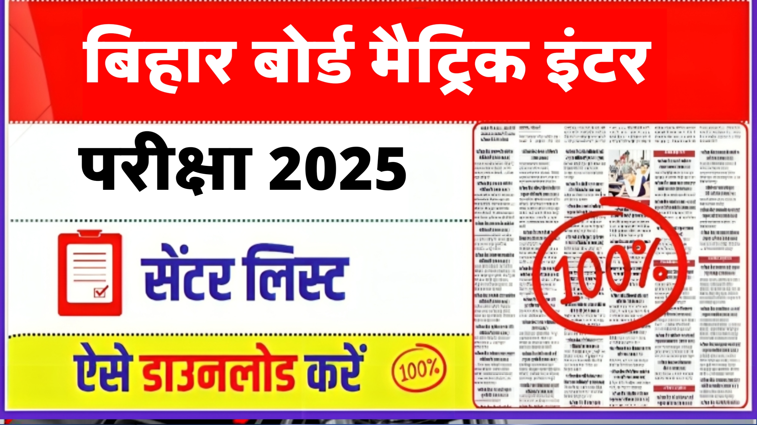 Bihar Board Matric Inter Centre List 2025